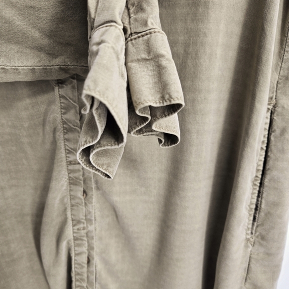 Bella Dahl Moss Green Long Sleeve Shirt Dress - Picture 7 of 13